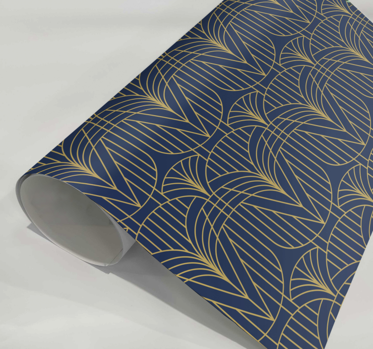 乙烯基印刷墙贴 藝術裝飾風格圖案，金色細節 - TenStickers