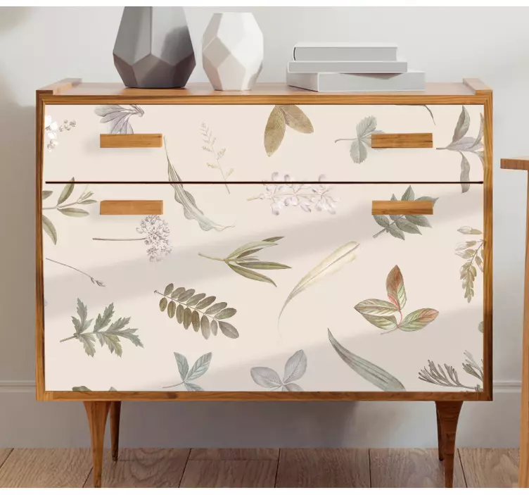 装饰墙纸花卉图案叠加 - TenStickers