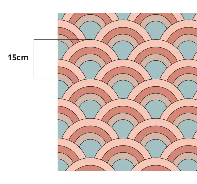 家具贴纸曲线波纹图案 - TenStickers
