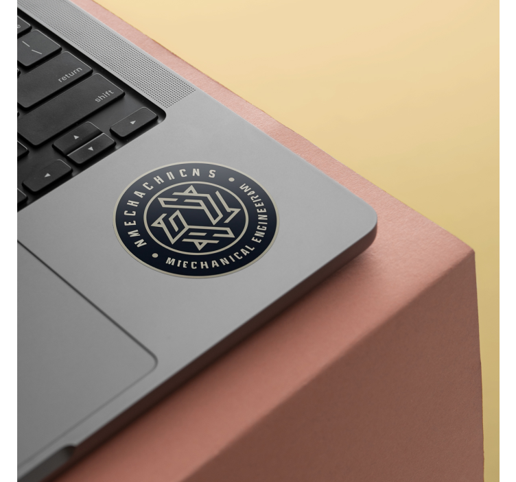 贴纸 办公室贴纸 带有徽标的个性化圆圈 - TenStickers