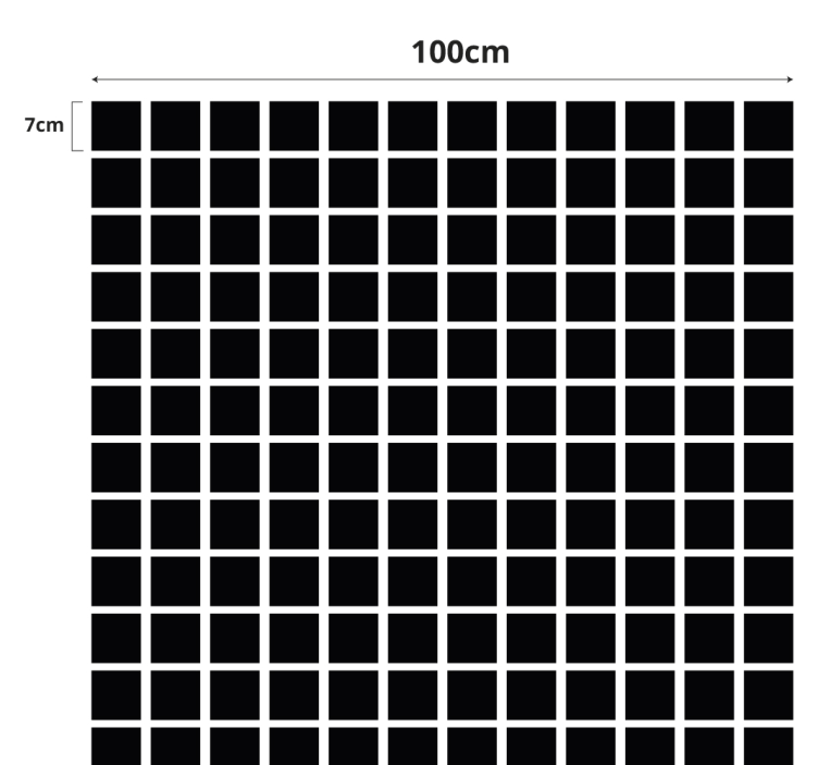 灰色方块刻度窗贴纸 - TenStickers