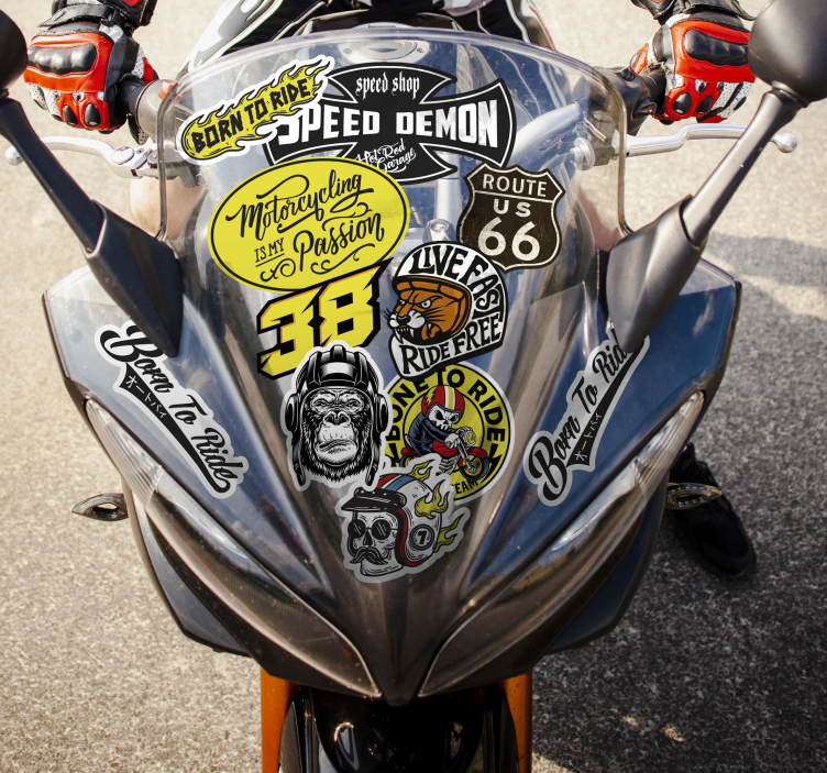 贴纸 摩托车贴纸 原始炸弹包 - TenStickers