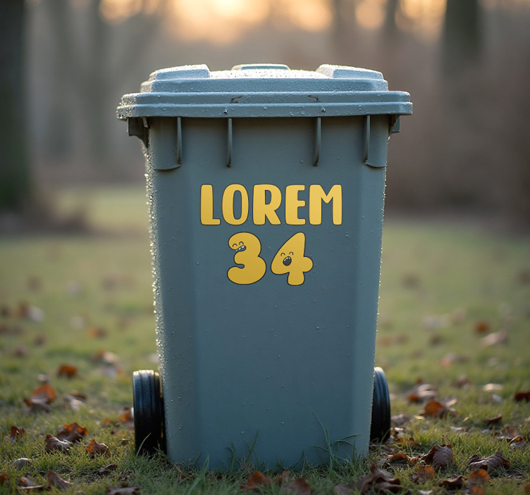 贴纸 容器 趣味数字脸谱 - TenStickers