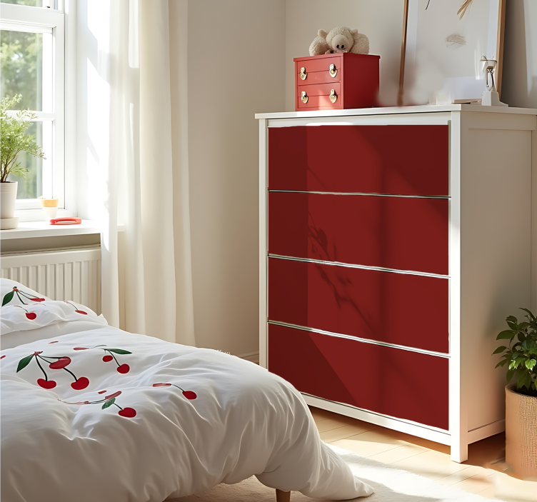 贴纸乙烯基 哑光樱桃红 - TenStickers