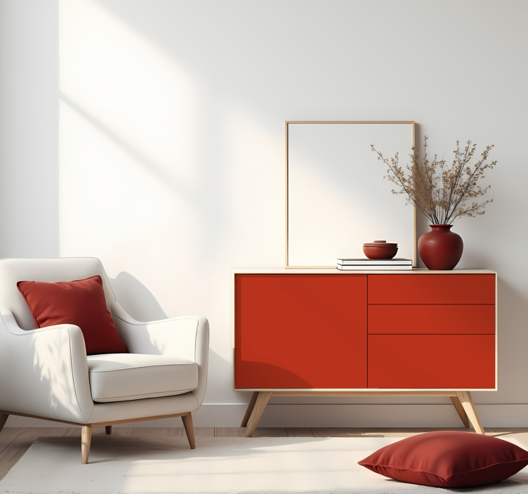 贴纸乙烯基 哑光珊瑚红 - TenStickers