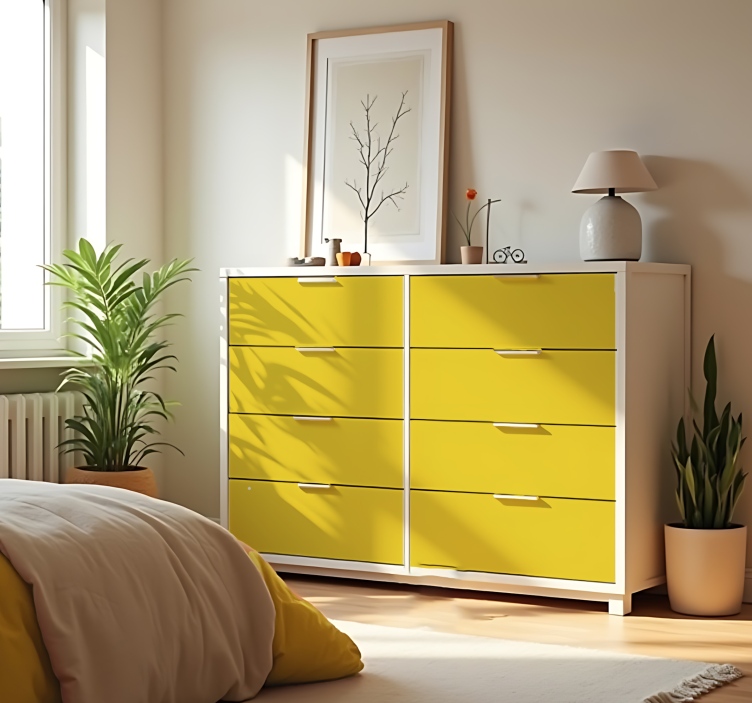 贴纸乙烯基 哑光亮黄色 - TenStickers