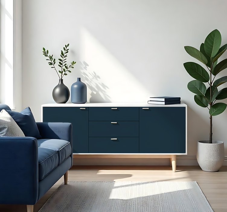 贴纸乙烯基 哑光深蓝色 - TenStickers