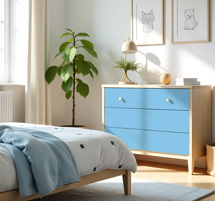 贴纸乙烯基 哑光天蓝色 - TenStickers