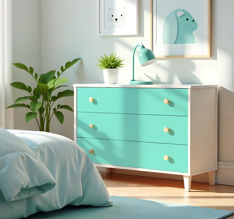 贴纸乙烯基 哑光浅绿松石色 - TenStickers