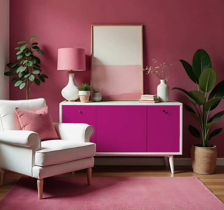 贴纸乙烯基 哑光亮粉色 - TenStickers