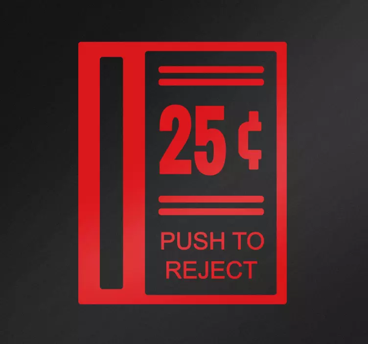 街机投币口贴纸 - TenStickers