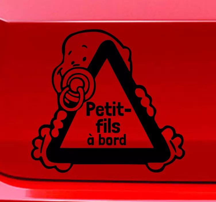 动物贴画 孙子在车上装饰贴纸 - TenStickers