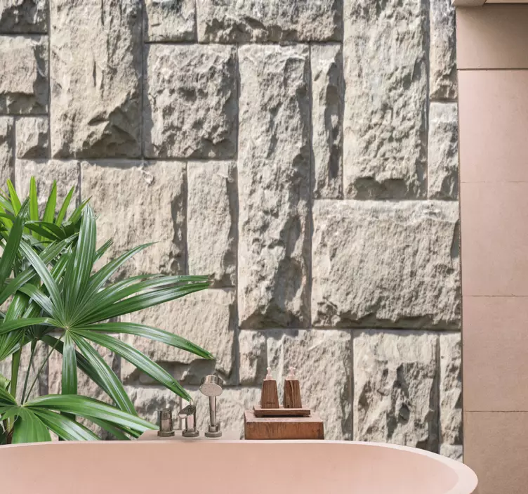 贴纸 浴室墙贴 自然石材图案 - TenStickers