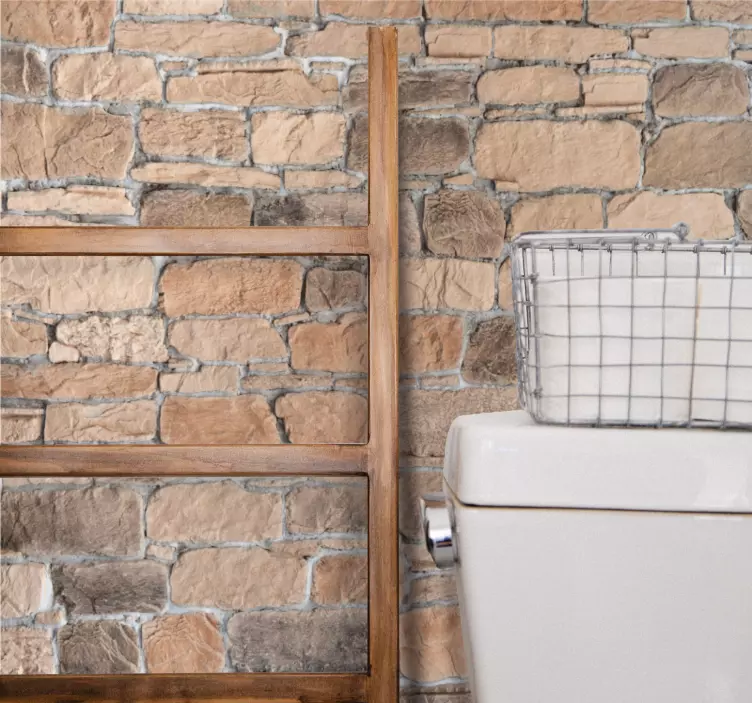 贴纸 浴室墙贴 乡村石材效果 - TenStickers