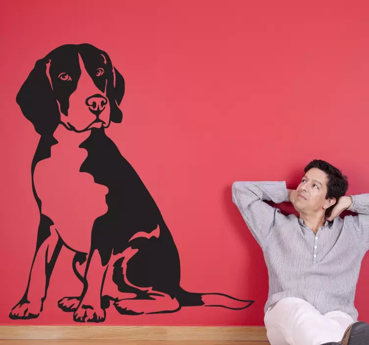 小猎犬狗墙贴 - TenStickers