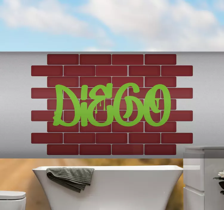 贴纸自行车个性化涂鸦姓名 - TenStickers