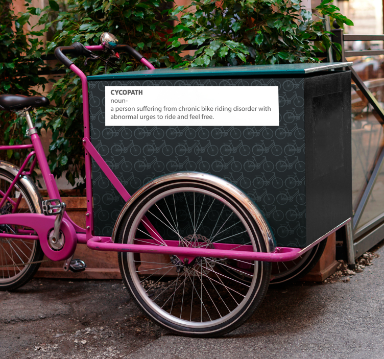 贴纸自行车 精神病患者渴望骑车 - TenStickers