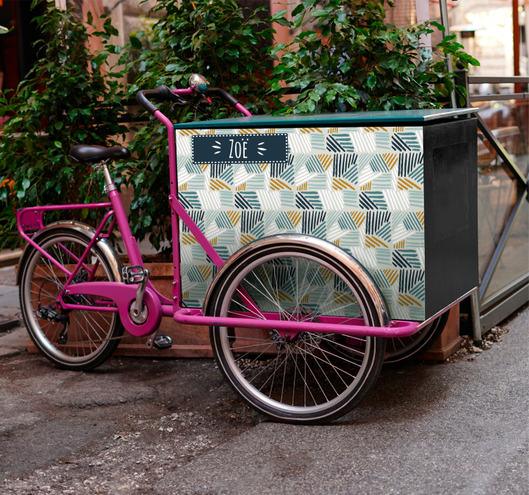 贴纸自行车 几何风格排列 - TenStickers