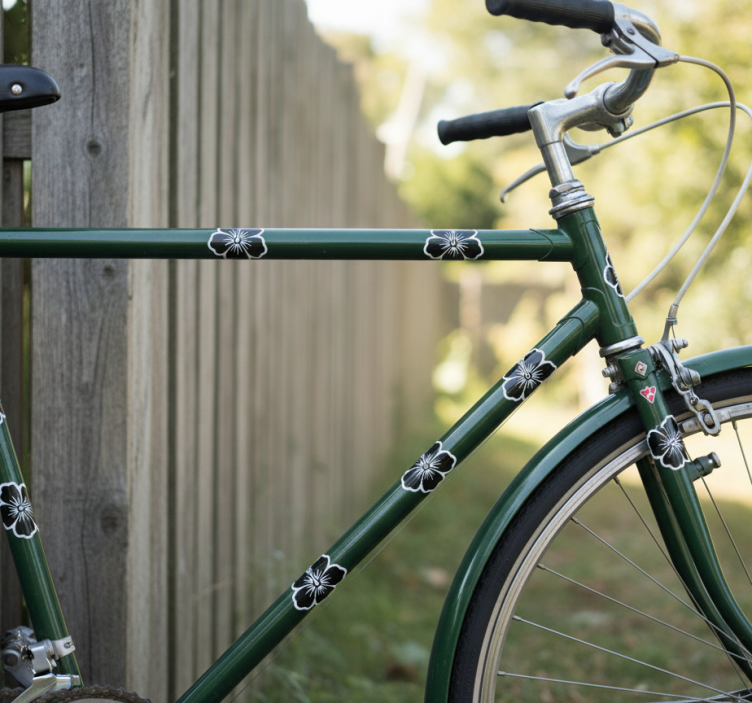 贴纸自行车木槿花贴纸包 - TenStickers