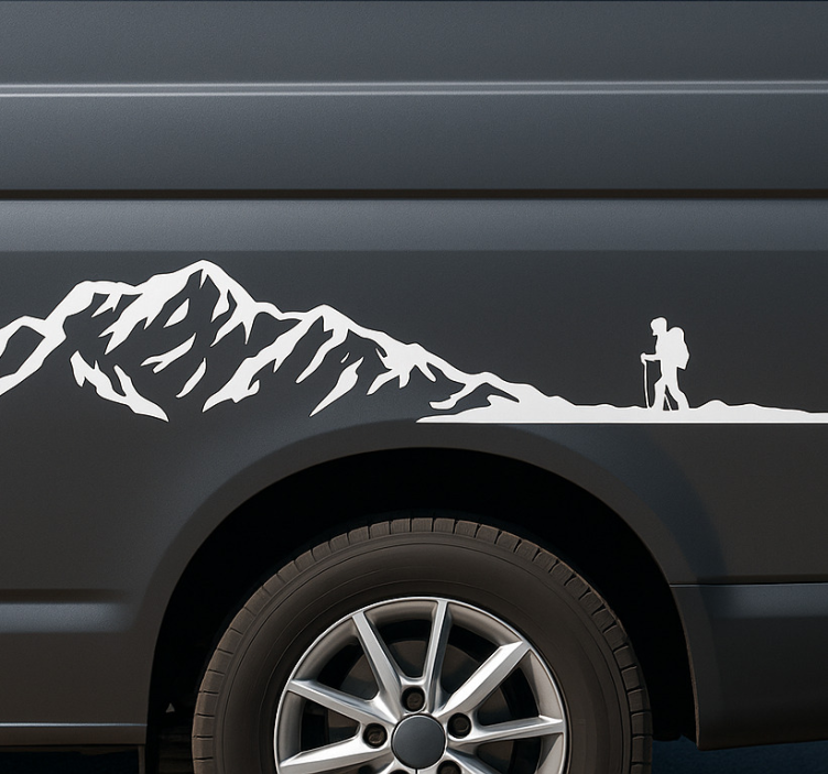 贴纸 大篷車 登山侧 - TenStickers