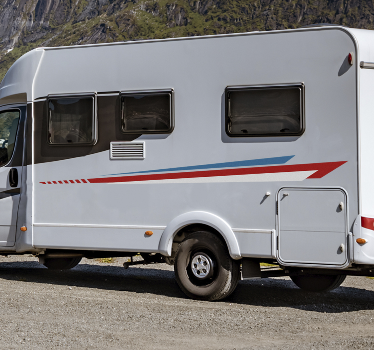 贴纸 大篷車 条纹边 - TenStickers