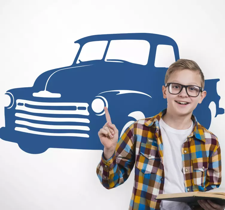 动物贴画经典皮卡车 - TenStickers