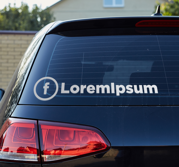 汽车贴纸 自定义 facebook 帐户 - TenStickers