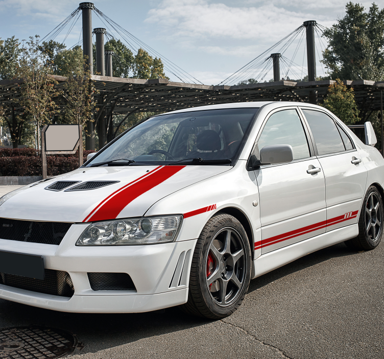 汽车贴纸五件套条纹设计 - TenStickers