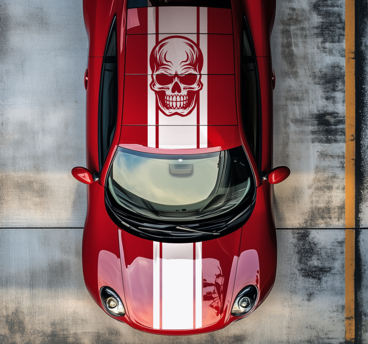 汽车贴纸骷髅条纹设计 - TenStickers
