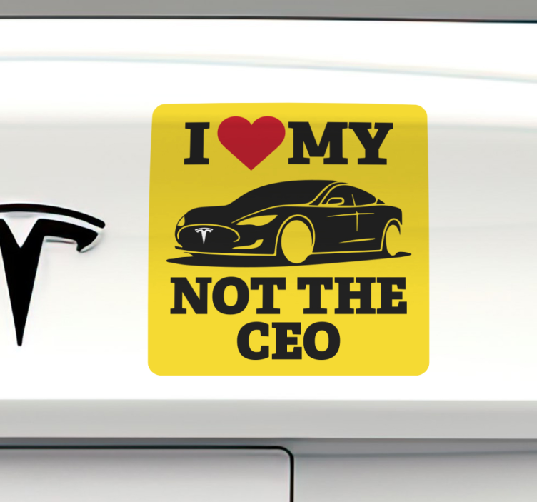 汽车贴纸 tesla elon musk - TenStickers
