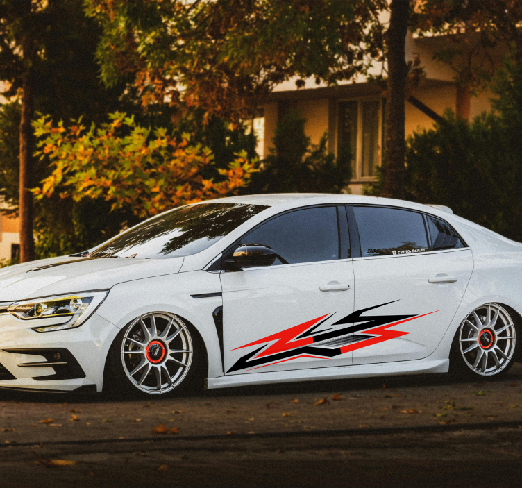 汽车贴纸双色侧边赛车风格 - TenStickers