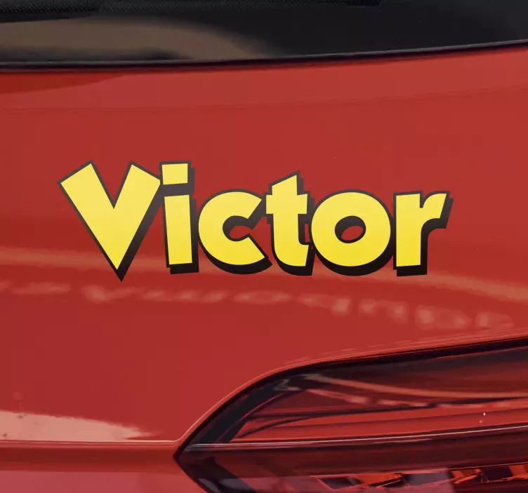 汽车贴纸 华伦天奴的信件 - TenStickers