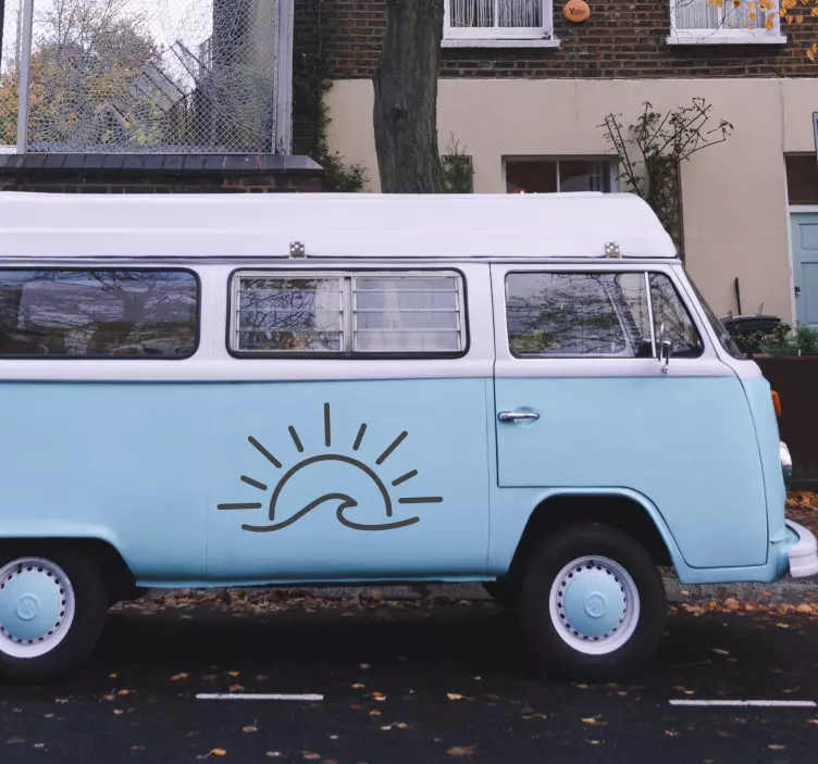 贴纸 大篷車 太阳波 - TenStickers