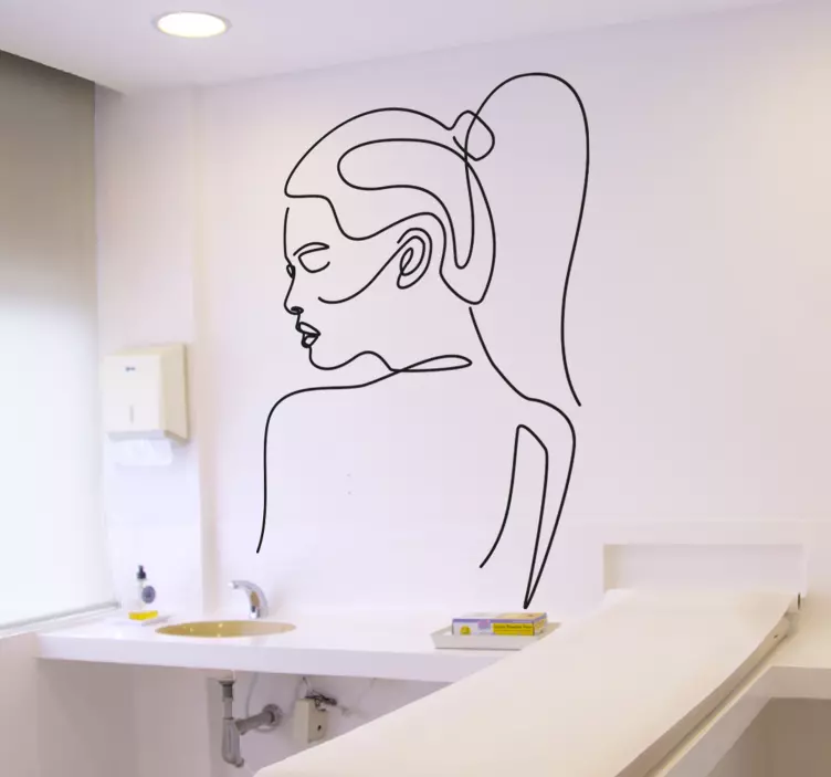 人物墙纸贴 简约女性形象 - TenStickers