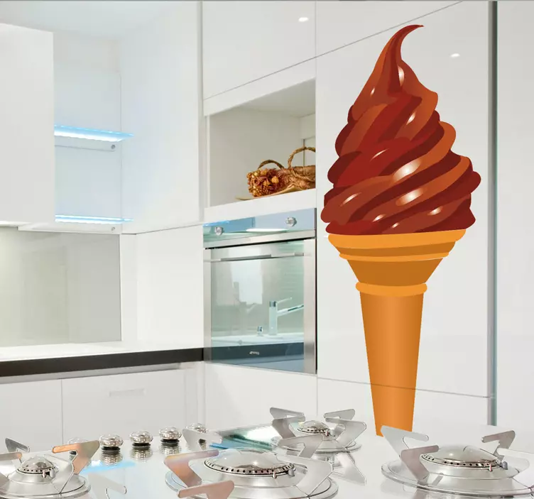 巧克力蛋卷冰淇淋 - TenStickers