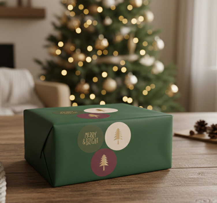 贴纸圣诞经典节日图案 - TenStickers