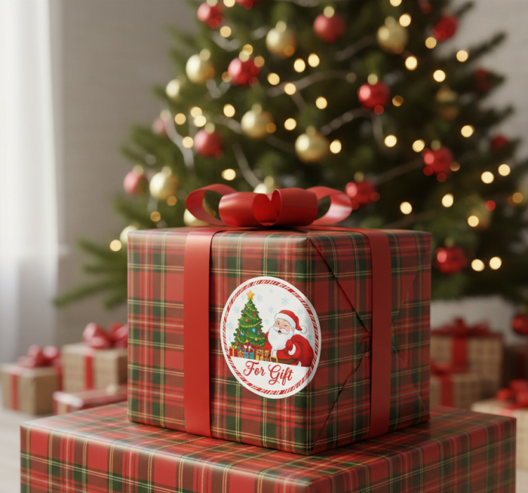 贴纸圣诞作为礼物 - TenStickers