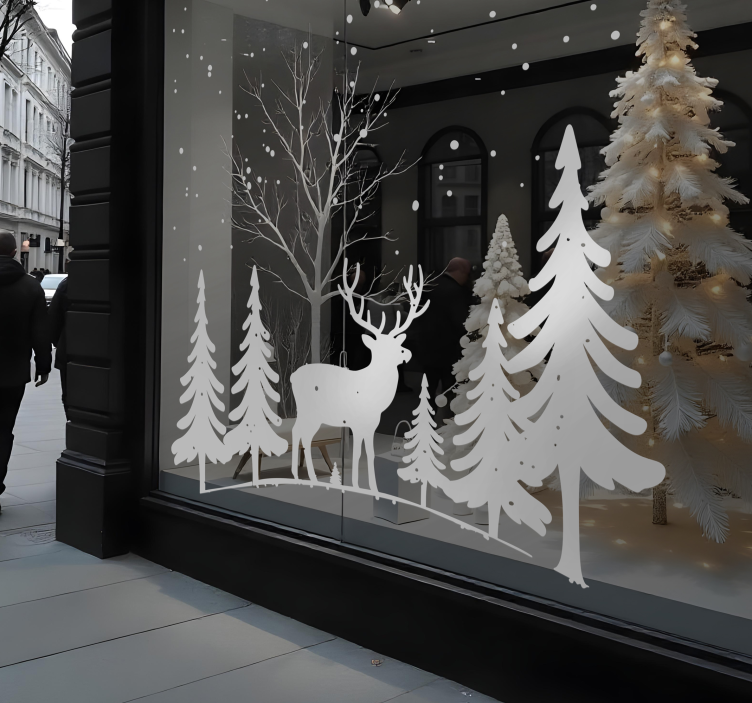 贴纸圣诞冬季场景 - TenStickers