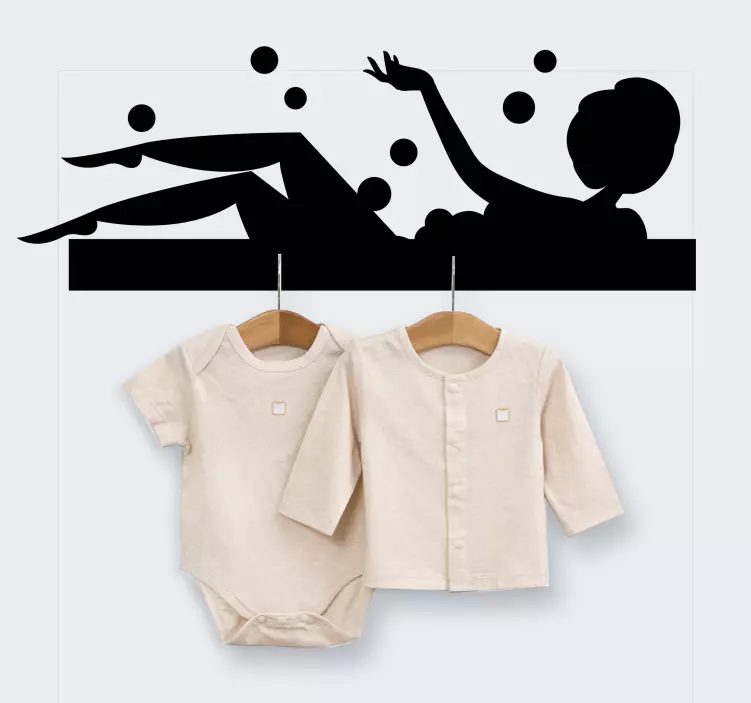 衣架贴纸带来放松的浴缸场景 - TenStickers