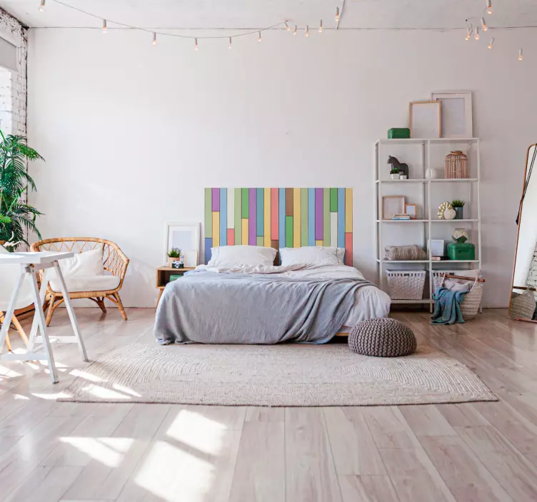 彩色床头板床头板贴花 - TenStickers