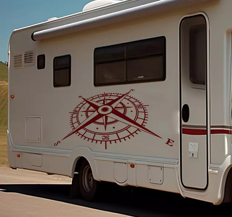 贴纸 大篷車 透視中的指南针透視中的羅盤 - TenStickers