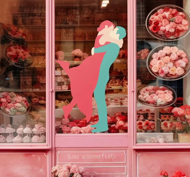 情侣接吻贴纸 - TenStickers