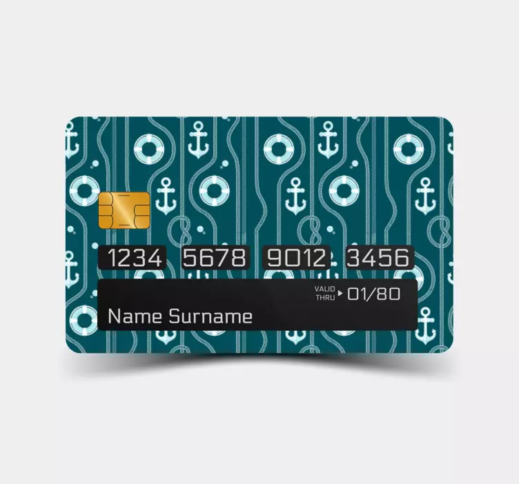 贴纸 信用卡贴纸 锚与圆圈 - TenStickers