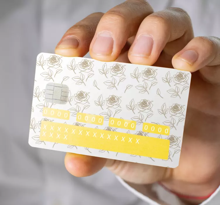 贴纸 信用卡贴纸 玫瑰图案设计 - TenStickers