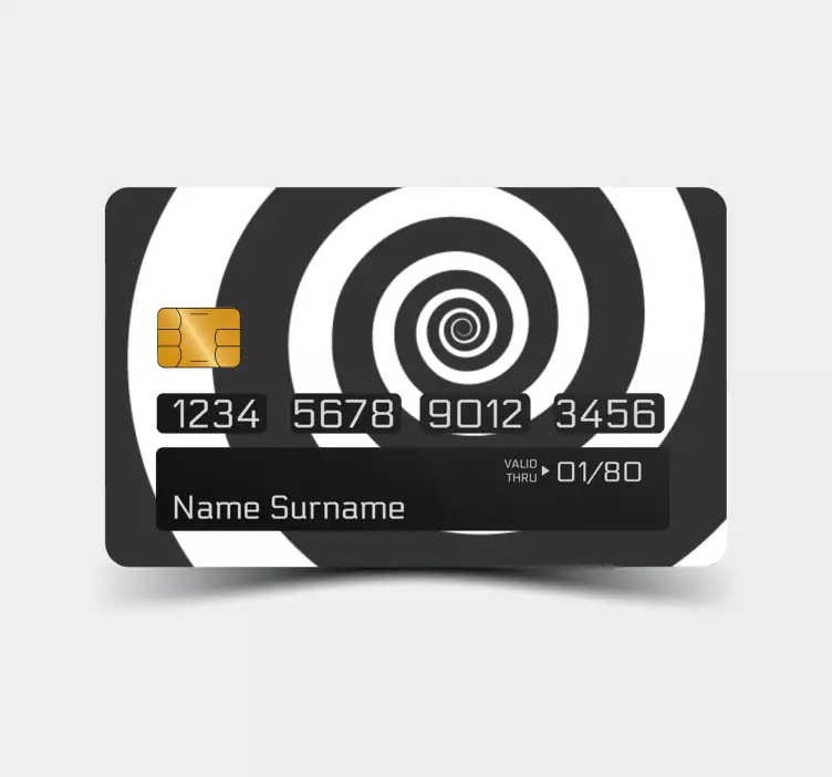 贴纸 信用卡贴纸 螺旋图案设计 - TenStickers