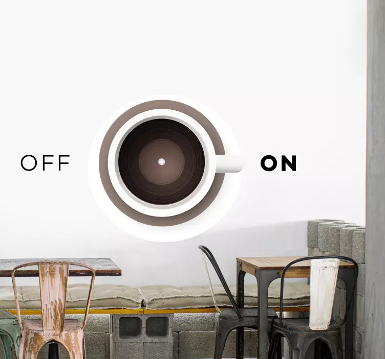 动物贴画 咖啡杯概念 - TenStickers