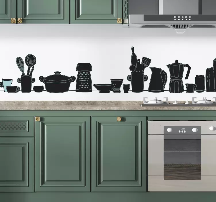 动物贴画厨房用具剪影 - TenStickers