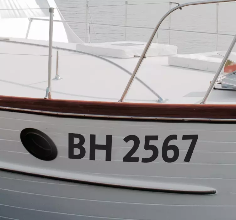 航海墙贴纸 定制船舶注册 - TenStickers