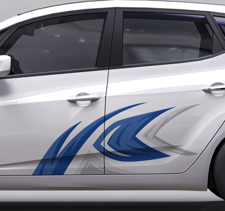 浅蓝色车内装饰贴纸 - TenStickers