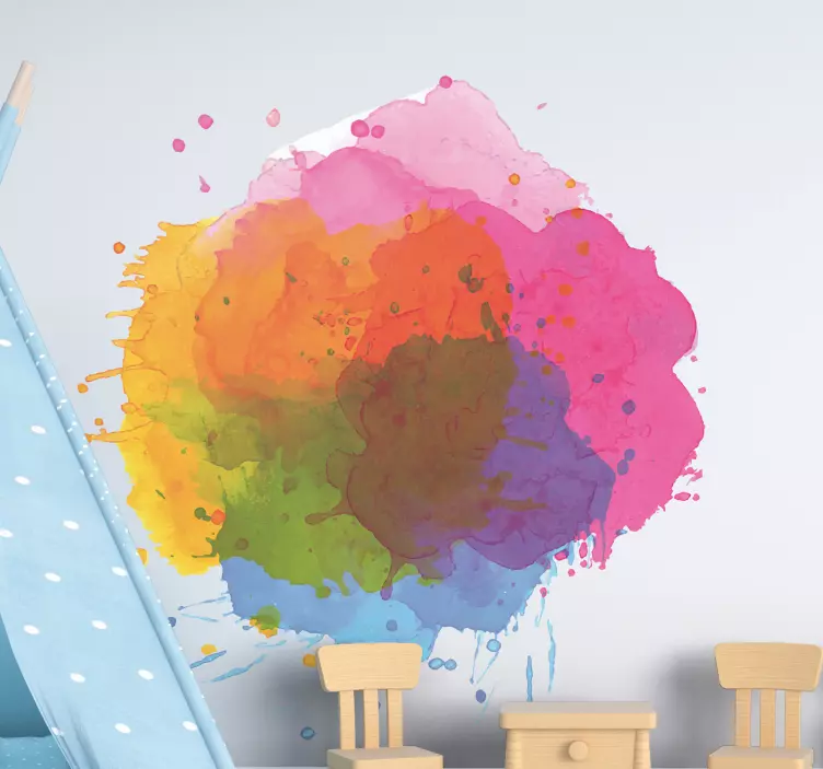 装饰墙纸带来色彩飞溅艺术 - TenStickers